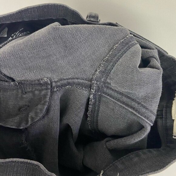 Madewell Mid Rise Skinny Jeans Black Sea Size 26 Petite Distressed Ripped Denim - Picture 11 of 12